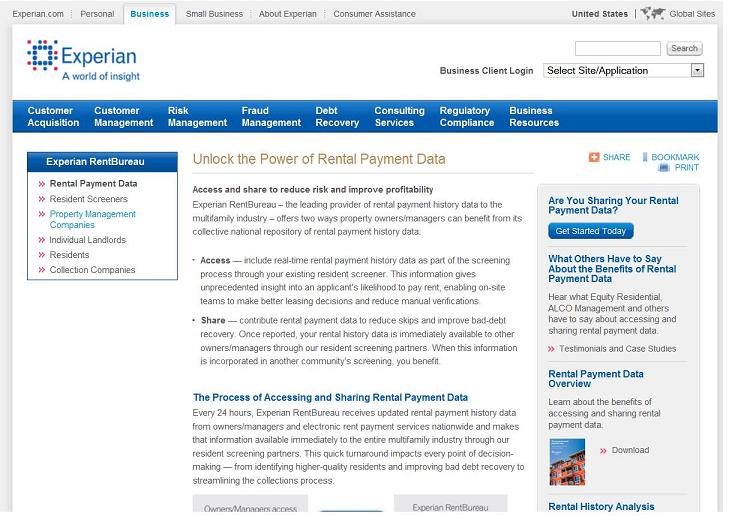 Report Rental History and Tenant Payment Data to Experian